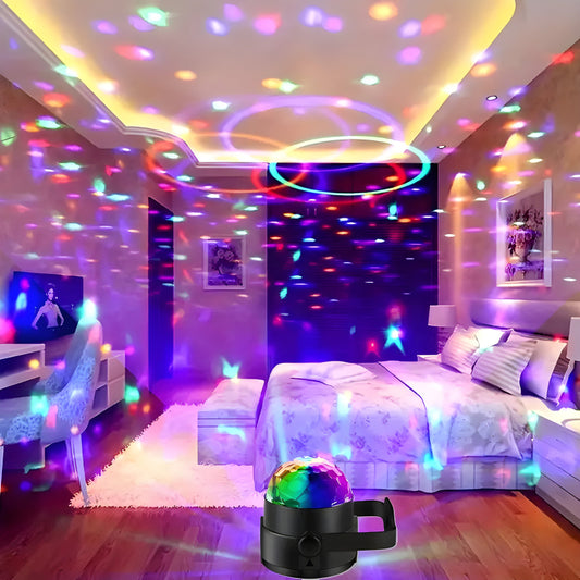 LT-910 Mini LED Projector With Speaker & RGB Disco Light