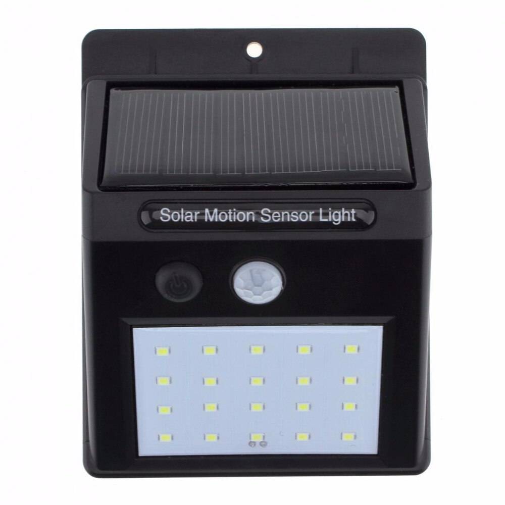 20 LED Waterproof Solar Power Motion Sensor Wall Light Outdoor Garden