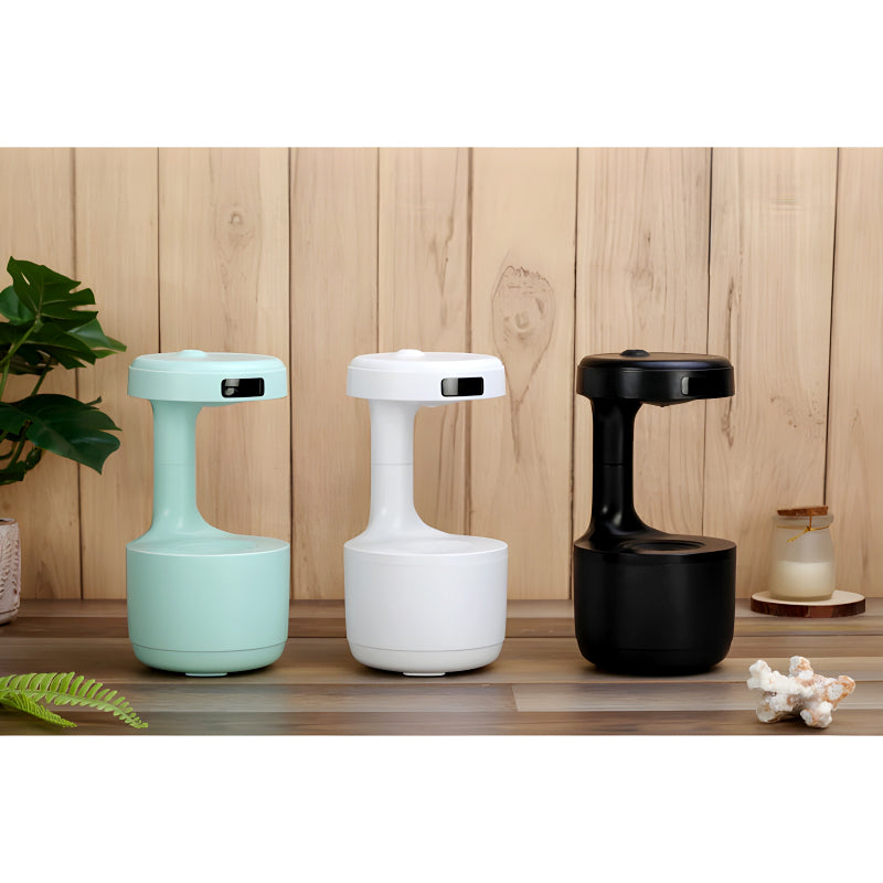 600ml Anti-Gravity Cool Mist Humidifier With Clock & Aroma Diffuser For Office And Bedroom