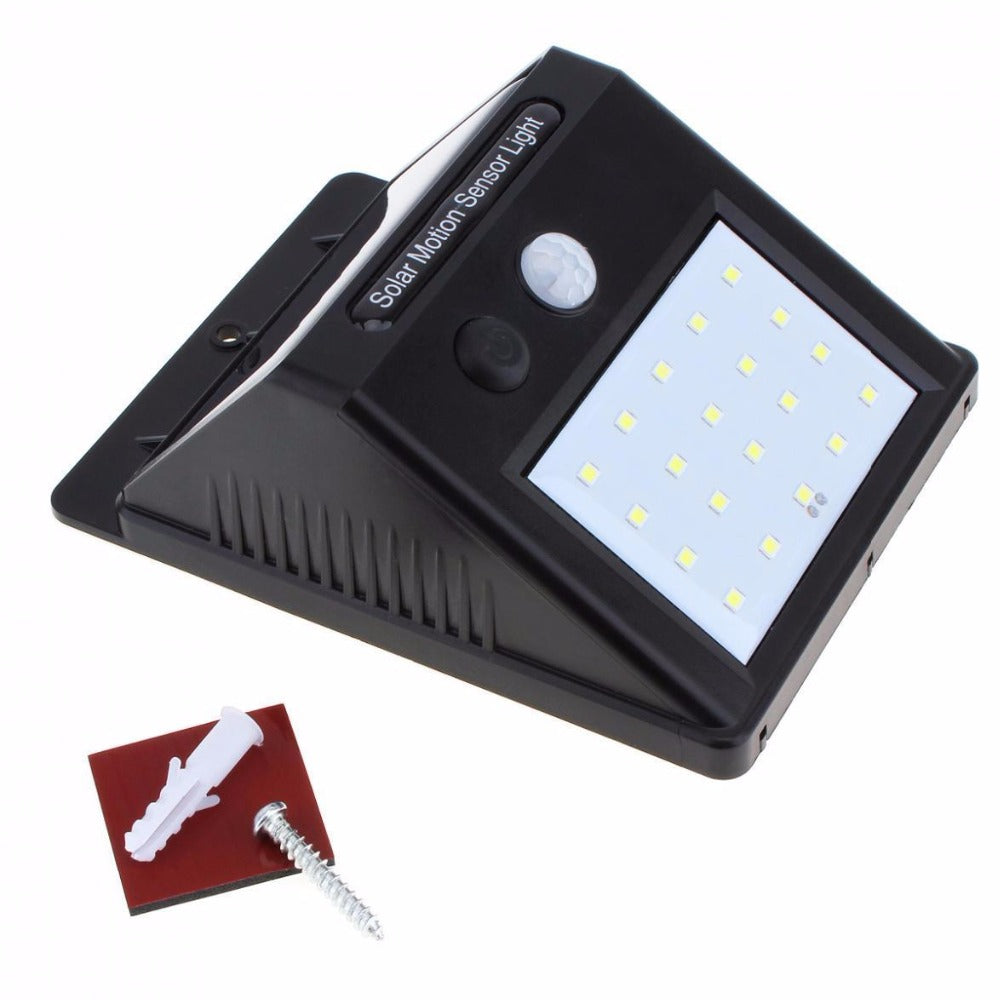 20 LED Waterproof Solar Power Motion Sensor Wall Light Outdoor Garden