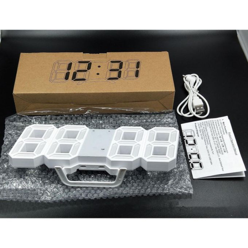 Multi-Functional Modern Design 3D LED Digital Clock