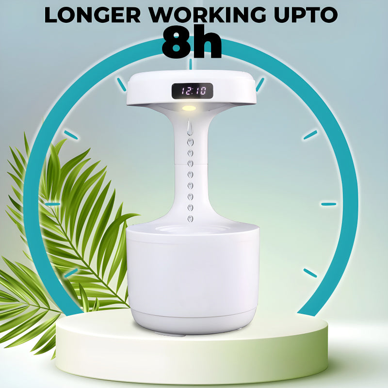 600ml Anti-Gravity Cool Mist Humidifier With Clock & Aroma Diffuser For Office And Bedroom