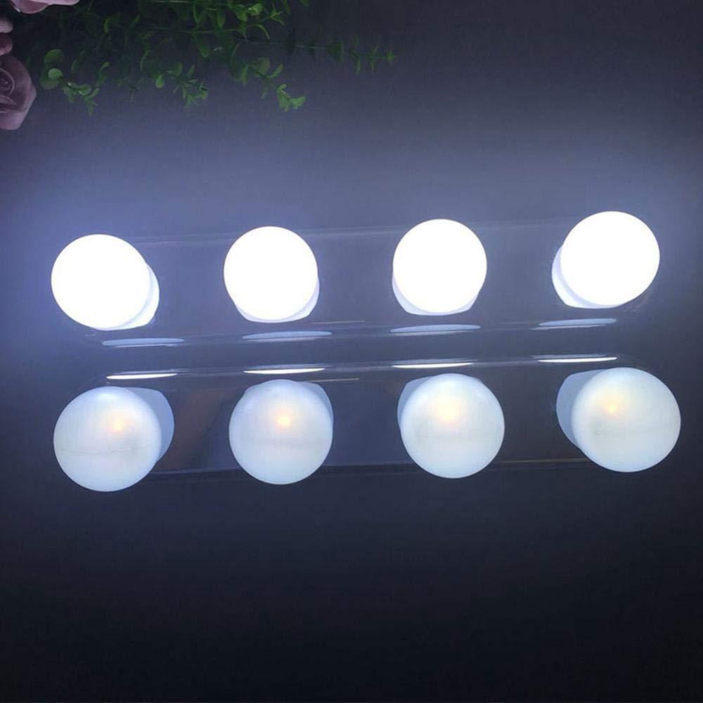 Portable LED Mirror Light 4 Bulb Makeup Night Light Vanity Light Easy Installed Makeup Studio Lamp