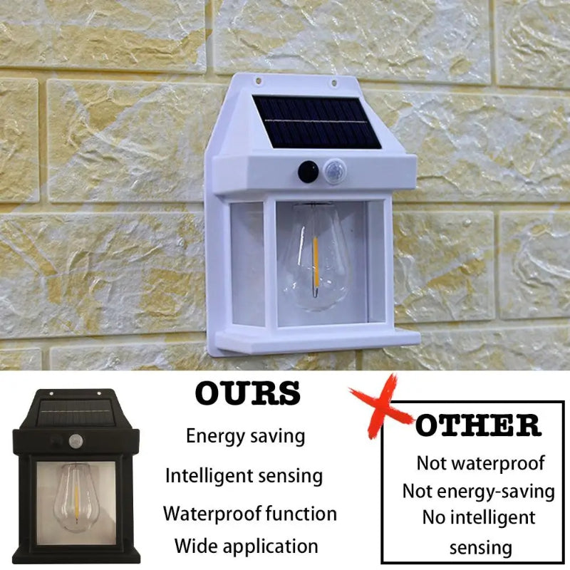 BK-888 Mini Waterproof Solar Interaction Wall Lamp With Motion Sensor Security Light, Featuring 3 Lighting Levels