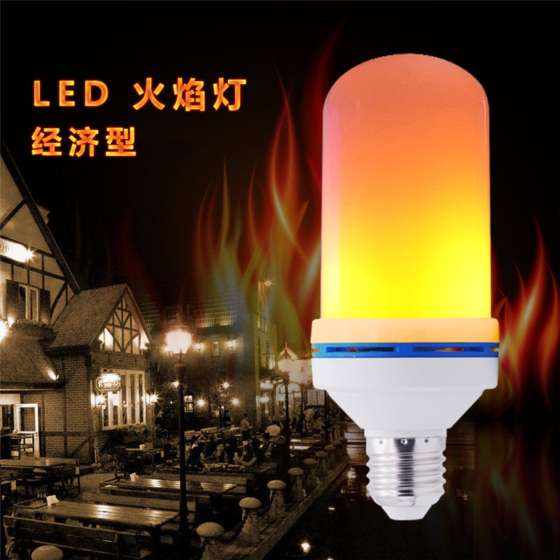 Flame Lamp E27 LED Fire Effect Bulb Home Decoration Night Light